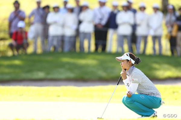 2013年 日本女子プロゴルフ選手権大会コニカミノルタ杯 2日目 森田理香子 仕草が女の子っぽく感じます
