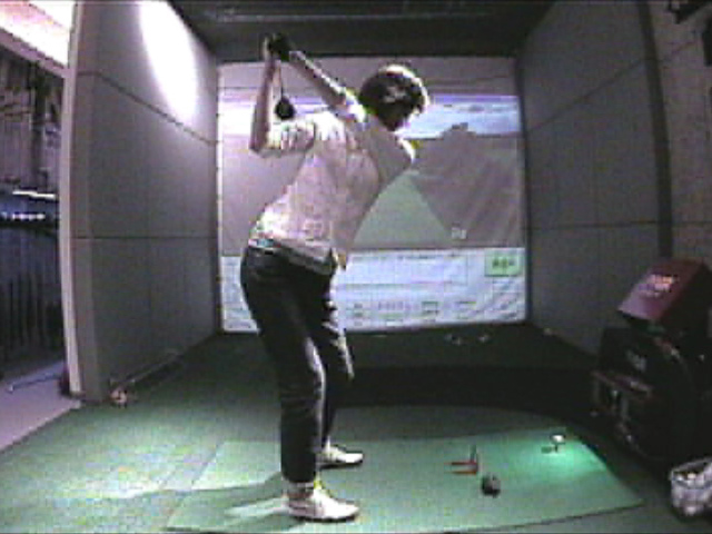 前田さんスイング受講前 