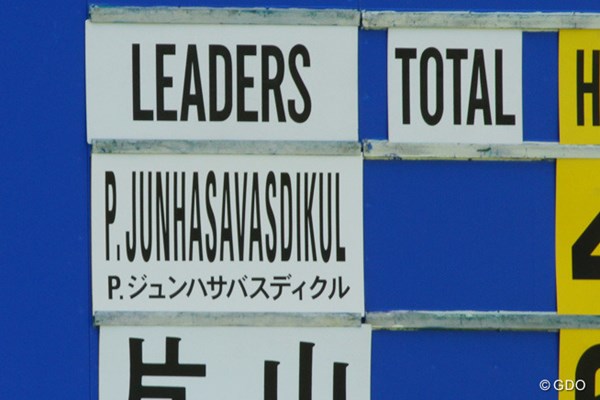 2013年 アジアパシフィックオープンゴルフチャンピオンシップ パナソニックオープン 初日 リーダーボード 字数が多すぎて、バーコードみたい。