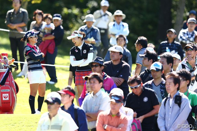 2013年 ミヤギテレビ杯ダンロップ女子オープンゴルフトーナメント 初日 宮里藍 有村智恵