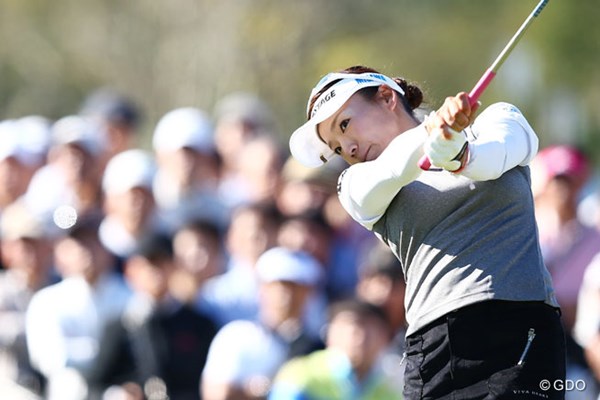 2013年 ミヤギテレビ杯ダンロップ女子オープンゴルフトーナメント 2日目 有村智恵 米ツアーから一時帰国中の有村智恵は38位に後退。ショットの悩みは深そう