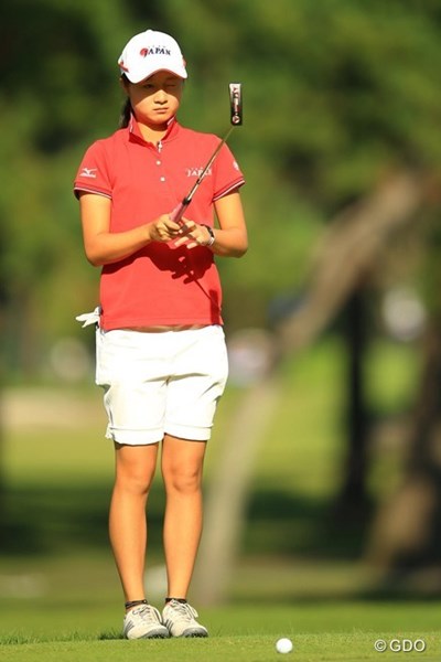 2013年 日本女子オープンゴルフ選手権競技 初日 森田遥 安定したゴルフでイーブンパースタートは、アマチュアのトップです。