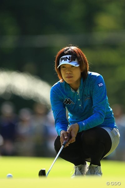 2013年 日本女子オープンゴルフ選手権競技 最終日 大山志保 バーディ先行で、今日はまた志保ちゃんの日？と思わせましたが、8番Par5のダボで気持ちが途切れてしまったようです。単独11位フィニッシュ。