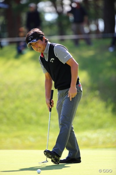 2013年 日本オープンゴルフ選手権競技 初日 深堀圭一郎 一時はリーダーボードのトップに名を連ねる好ラウンドを見せた深堀。首位に2打差で滑り出した