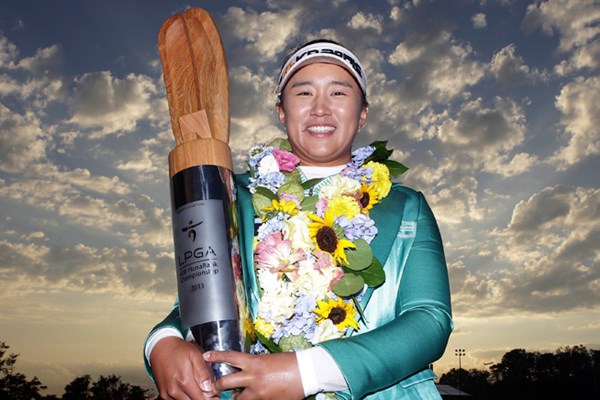 2013年 LPGAハナバンク選手権 最終日 エイミー・ヤン 地元韓国で米ツアー初優勝を果たしたエイミー・ヤン（Chung Sung-Jun/Getty Images）