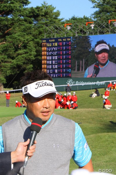 2013年 ブリヂストンオープンゴルフトーナメント 最終日 丸山大輔 テレビの優勝インタビューでは思わず言葉に詰まるシーンも