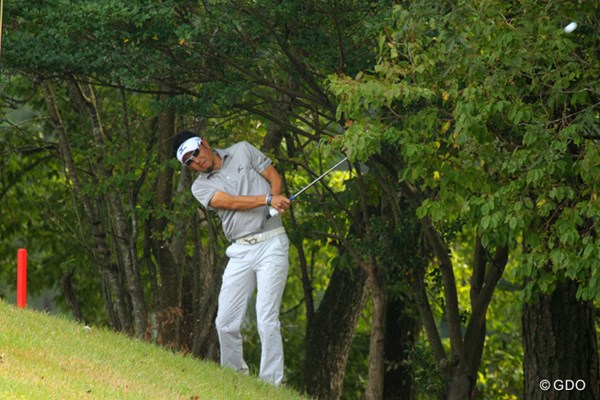 2013年 マイナビABCチャンピオンシップゴルフトーナメント 初日 小林正則 復帰初日。出だしのホールで、いきなりやっちまったい。