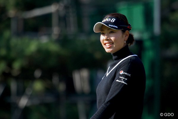 2013年 LPGAツアーチャンピオンシップリコーアップ 事前 森田理香子 賞金ランキングトップで最終戦を迎える森田理香子。大一番を笑顔で終えられるか