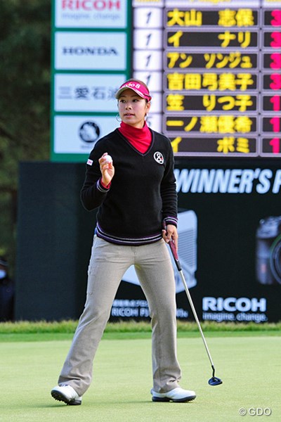 2013年 LPGAツアーチャンピオンシップリコーカップ 初日 森田理香子 一時は2位浮上も・・・。横峯さくらと並ぶ14位で初日を終えた森田理香子