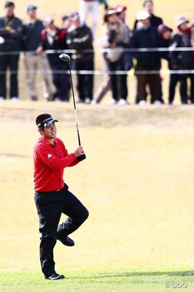 2013年 カシオワールドオープンゴルフトーナメント 初日 池田勇太 これは力入ったね（アベレージゴルファーの力みとは別物ですよ）