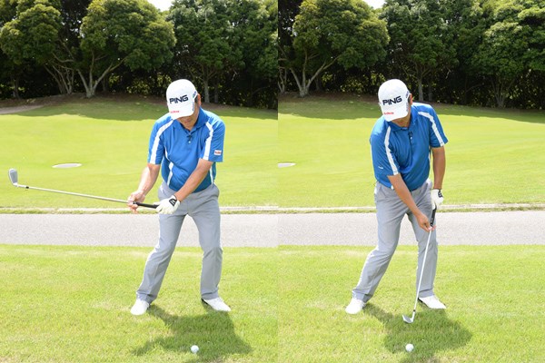 アウトサイド・インのカット軌道を意識