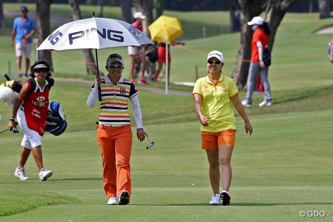 2014年 HSBC女子チャンピオンズ 3日目 上原彩子＆宮里美香