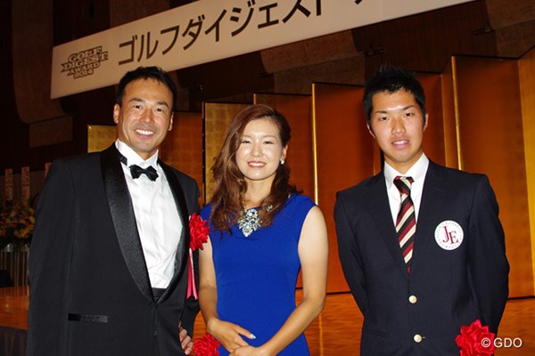 2014年 ゴルフダイジェストアワード 南出仁寛 藤田光里 和田章太郎 2014年ゴルフダイジェストアワードに出席したプロゴルファー3人衆