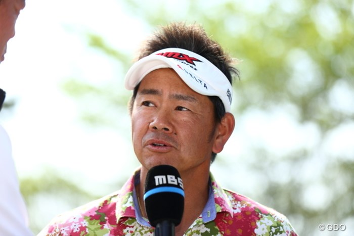 さすが、インタビューも慣れてる 2014年 つるやオープンゴルフトーナメント 最終日 藤田寛之
