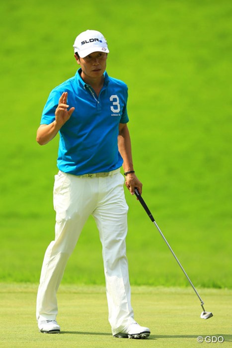 12番Par4でナイスパーセーブ！3アンダー13位タイです。 2014年 日本ゴルフツアー選手権 森ビルカップ Shishido Hills 初日 I・J・ジャン