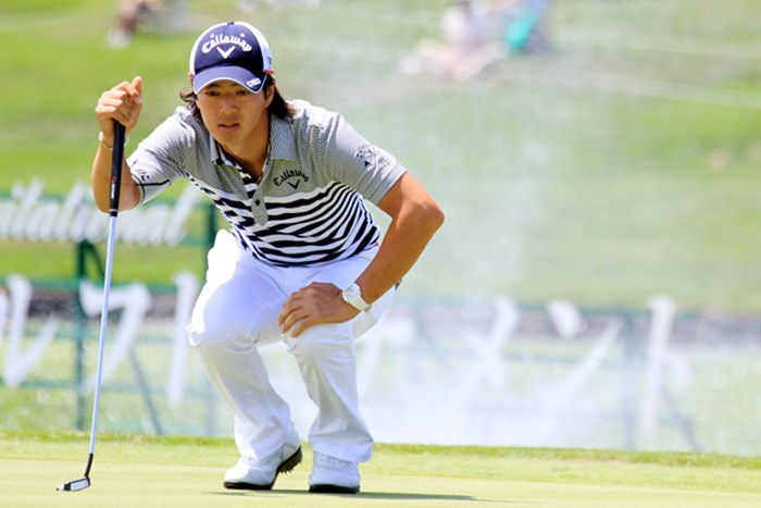 ジュニアゴルファーたちにのショートパットの心得を語った石川遼 2014年 JGTOプレーヤーズラウンジ 石川遼