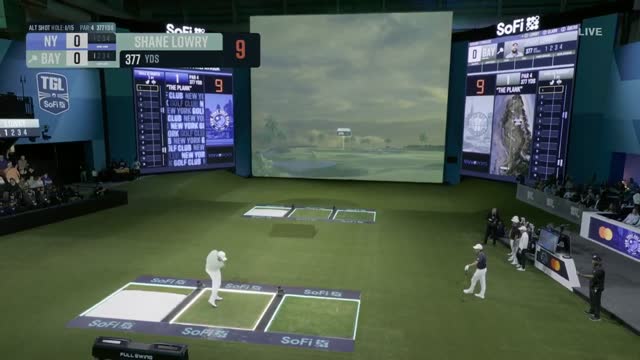 2025年 TGL第1戦 ニューヨークGC × ザ・ベイGC シェーン・ローリーがオープニングショット（TGL）