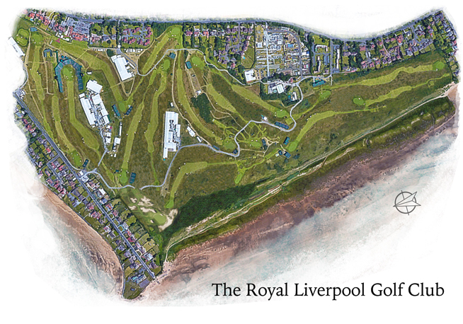 全英オープン他有名ゴルフコース リトグラフ全7枚セット Bill Waugh